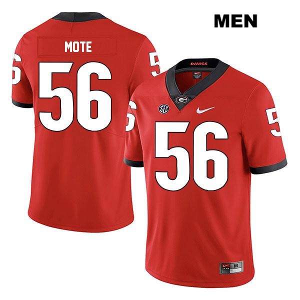 Georgia Bulldogs Men's William Mote #56 NCAA Legend Authentic Red Nike Stitched College Football Jersey KDH7456SK